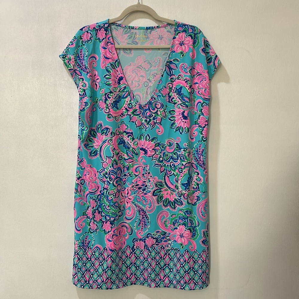 EUC - Lilly Pulitzer Pink and Blue Floral Mini Dress